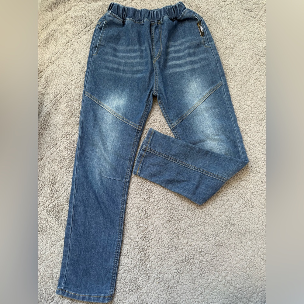 Blue Straight Leg Jeans